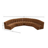 Arc Saddle Velvet Modular Sofa 103Saddle-S7B Meridian Furniture