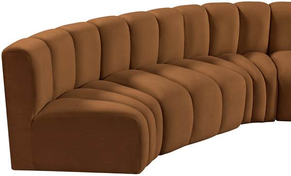 Arc Saddle Velvet Modular Sofa 103Saddle-S7B Meridian Furniture