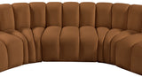 Arc Saddle Velvet Modular Sofa 103Saddle-S7B Meridian Furniture