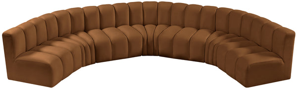 Arc Saddle Velvet Modular Sofa 103Saddle-S7B Meridian Furniture