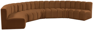Arc Saddle Velvet Modular Sofa 103Saddle-S7B Meridian Furniture