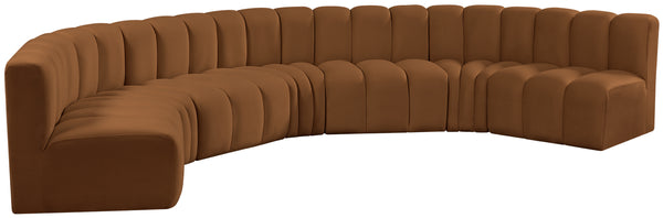 Arc Saddle Velvet Modular Sofa 103Saddle-S7B Meridian Furniture