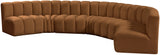 Arc Saddle Velvet Modular Sofa 103Saddle-S7B Meridian Furniture