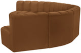 Arc Saddle Velvet Modular Sofa 103Saddle-S7B Meridian Furniture