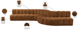 Arc Saddle Velvet Modular Sofa 103Saddle-S7C Meridian Furniture