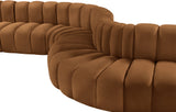 Arc Saddle Velvet Modular Sofa 103Saddle-S7C Meridian Furniture