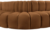 Arc Saddle Velvet Modular Sofa 103Saddle-S7C Meridian Furniture