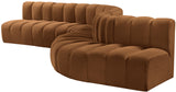 Arc Saddle Velvet Modular Sofa 103Saddle-S7C Meridian Furniture