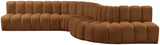 Arc Saddle Velvet Modular Sofa 103Saddle-S7C Meridian Furniture