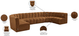 Arc Saddle Velvet Modular Sofa 103Saddle-S8A Meridian Furniture