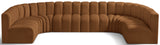 Arc Saddle Velvet Modular Sofa 103Saddle-S8A Meridian Furniture