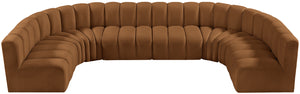 Arc Saddle Velvet Modular Sofa 103Saddle-S8A Meridian Furniture