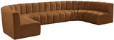 Arc Saddle Velvet Modular Sofa 103Saddle-S8A Meridian Furniture