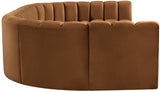 Arc Saddle Velvet Modular Sofa 103Saddle-S8A Meridian Furniture