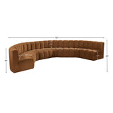 Arc Saddle Velvet Modular Sofa 103Saddle-S8B Meridian Furniture