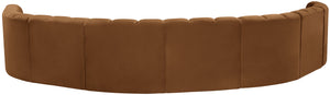 Arc Saddle Velvet Modular Sofa 103Saddle-S8B Meridian Furniture