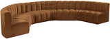 Arc Saddle Velvet Modular Sofa 103Saddle-S8B Meridian Furniture