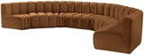 Arc Saddle Velvet Modular Sofa 103Saddle-S8B Meridian Furniture