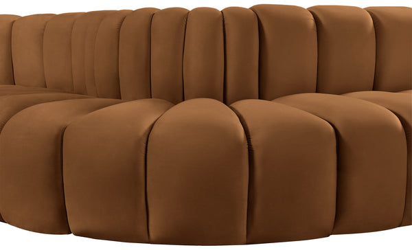 Arc Saddle Velvet Modular Sofa 103Saddle-S8C Meridian Furniture