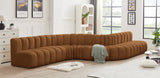 Arc Saddle Velvet Modular Sofa 103Saddle-S8C Meridian Furniture