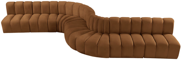 Arc Saddle Velvet Modular Sofa 103Saddle-S8C Meridian Furniture