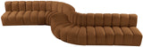 Arc Saddle Velvet Modular Sofa 103Saddle-S8C Meridian Furniture