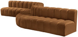 Arc Saddle Velvet Modular Sofa 103Saddle-S8C Meridian Furniture