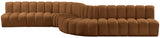 Arc Saddle Velvet Modular Sofa 103Saddle-S8C Meridian Furniture