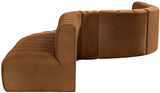 Arc Saddle Velvet Modular Sofa 103Saddle-S8C Meridian Furniture