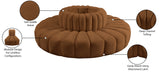 Arc Saddle Velvet Modular Sofa 103Saddle-S8D Meridian Furniture