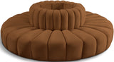 Arc Saddle Velvet Modular Sofa 103Saddle-S8D Meridian Furniture