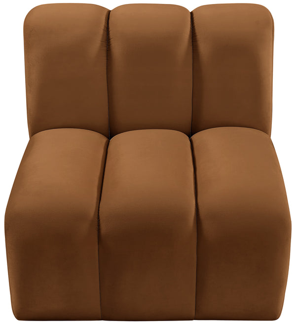 Arc Saddle Velvet Straight Chair 103Saddle-ST Meridian Furniture