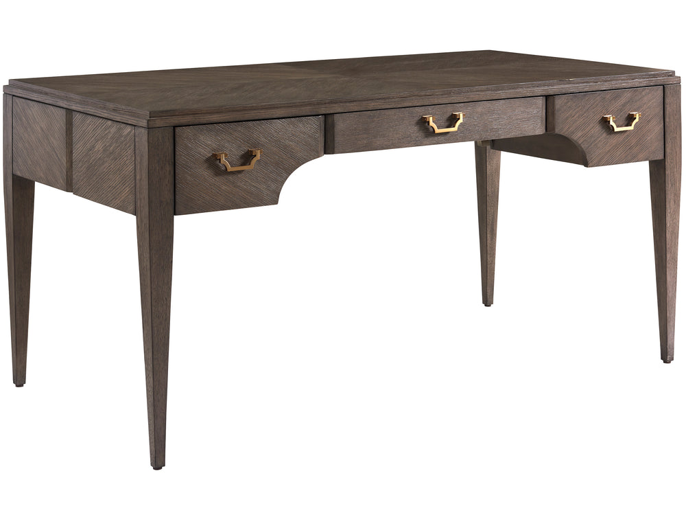Lexington Sligh Bennett Writing Desk - Elegant Oak Design With Custom Hardware, Storage Drawers & Designer Finishes Medium Brown Wood 103-410
