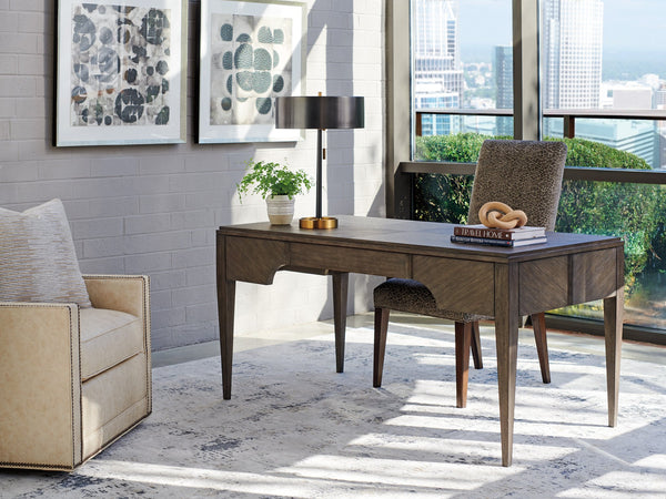 Lexington Sligh Bennett Writing Desk - Elegant Oak Design With Custom Hardware, Storage Drawers & Designer Finishes Medium Brown Wood 103-410