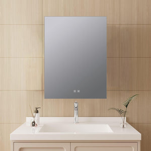 English Elm Vellum Led Backlit Frameless Bathroom Vanity Mirror with Defogger and Touch Controls B2731P478337