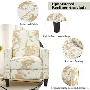 English Elm Christopher Knight Home® - 27.5" Push Back Recliner with Beech Legs, Deep Ergonomic Seat & Extendable Footrest for Rooms Yellow N763P256508G