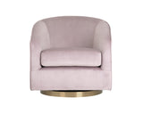 Hazel Swivel Lounge Chair - Gold - Blush Sky 104002 Sunpan