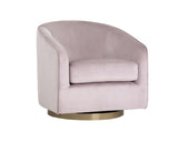 Hazel Swivel Lounge Chair - Gold - Blush Sky 104002 Sunpan