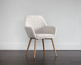 Jayna Dining Armchair - Champagne Gold - Antonio Linen 104040 Sunpan