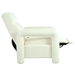 English Elm Christopher Knight Home® - 31.25" Push Back Recliner Plush Teddy Fleece Upholstered Armchair with Foam & Pocket Springs Comfort 90–120–150° Adjustments Beige N763P212864A