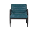 Lyric Lounge Chair - Vintage Peacock Leather 104093 Sunpan