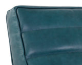 Lyric Lounge Chair - Vintage Peacock Leather 104093 Sunpan