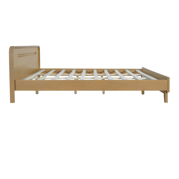 English Elm Christopher Knight Home® - Pine Solid Wood King Size Bed Frame – Rustic Yellow Charm, No Box Spring Required, Sturdy Support N770P291026N_N770P291027N