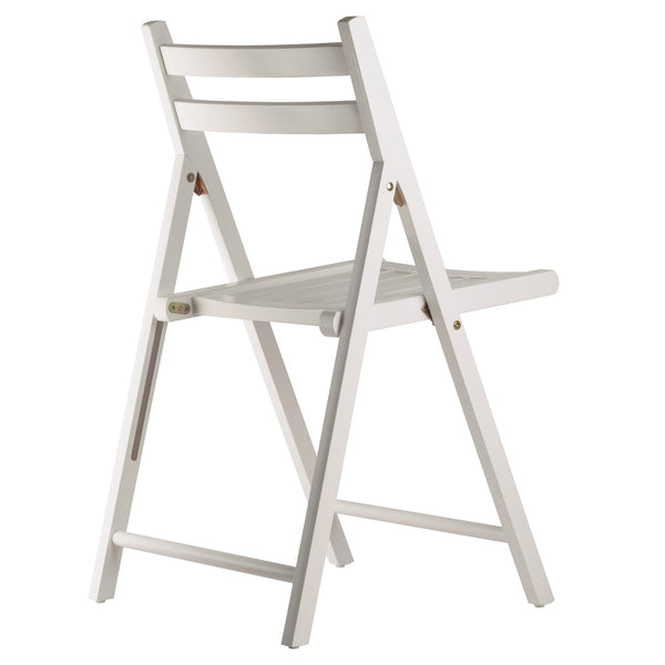 Winsome Wood Robin 4-piece Folding Chair Set In Classic White - Lightweight, Stylish & Perfect For Small Spaces! White Solid Wood 10415-winsome-wood