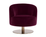 Peggy Swivel Lounge Chair - Giotto Cabernet 104196 Sunpan