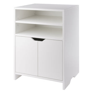 Winsome Wood Nova 4-shelf Storage Cabinet - Versatile Organizer For Home Office, Garage, Or Kids' Room Clutter White Composite Wood 10419-winsome-wood