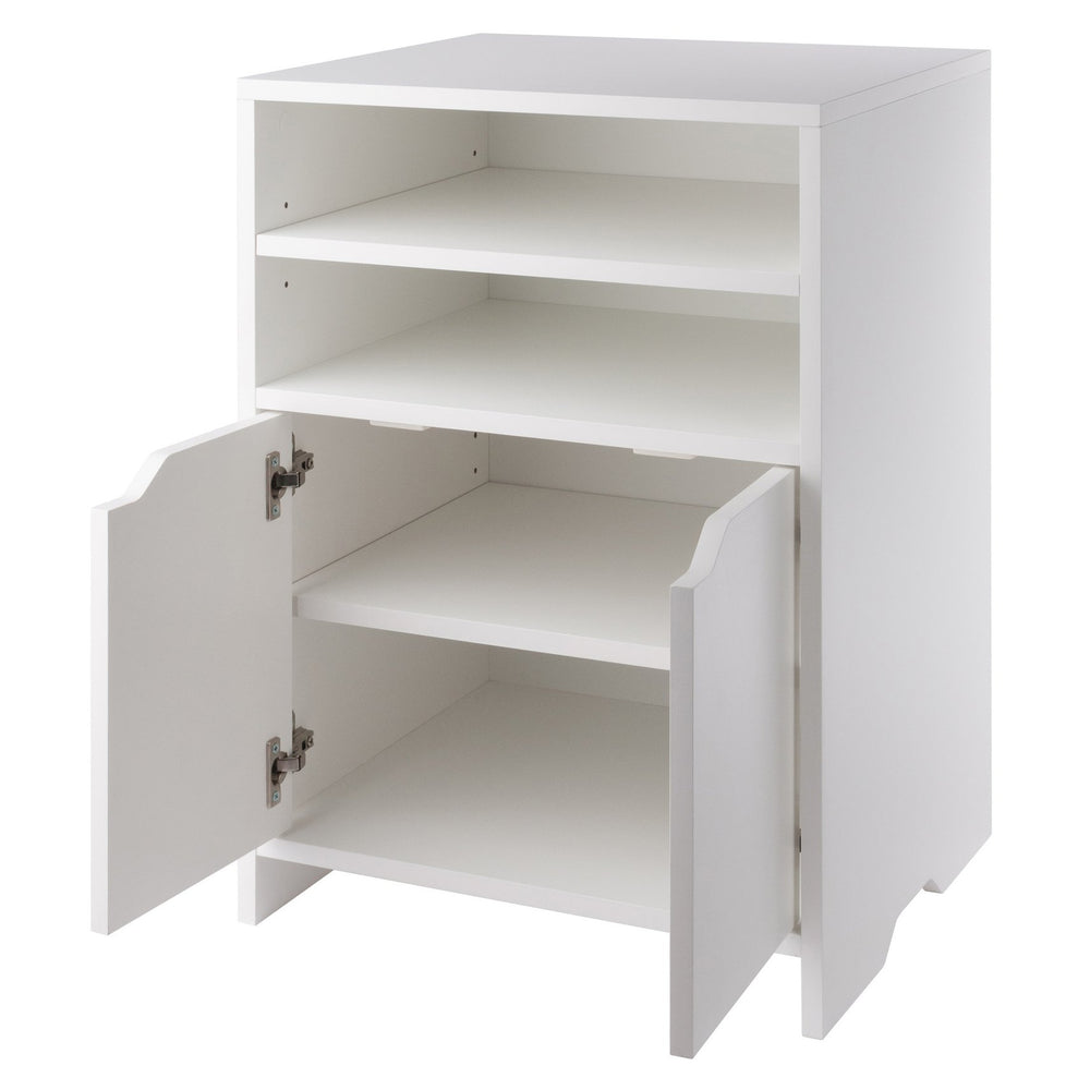 Winsome Wood Nova 4-shelf Storage Cabinet - Versatile Organizer For Home Office, Garage, Or Kids' Room Clutter White Composite Wood 10419-winsome-wood
