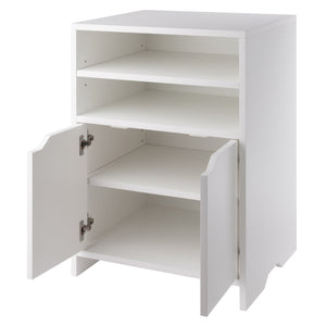 Winsome Wood Nova 4-shelf Storage Cabinet - Versatile Organizer For Home Office, Garage, Or Kids' Room Clutter White Composite Wood 10419-winsome-wood