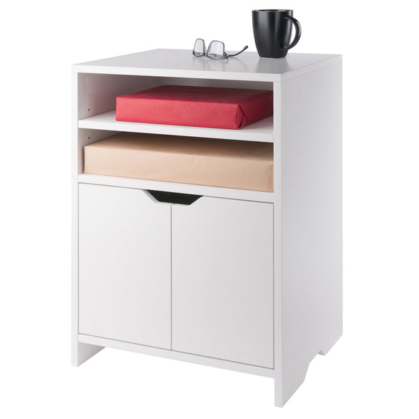 Winsome Wood Nova 4-shelf Storage Cabinet - Versatile Organizer For Home Office, Garage, Or Kids' Room Clutter White Composite Wood 10419-winsome-wood