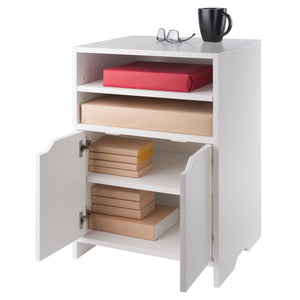 Winsome Wood Nova 4-shelf Storage Cabinet - Versatile Organizer For Home Office, Garage, Or Kids' Room Clutter White Composite Wood 10419-winsome-wood